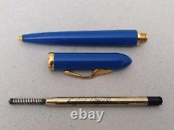 ETTORE BUGATTI by MONTEGRAPA Blue Ballpoint Pen Gold Trim Excellent Rare 1990s
