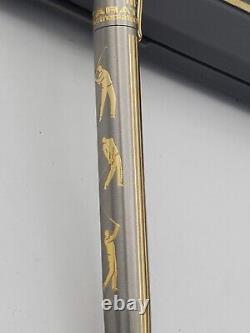 Elysee 40 Line Damascene Sports Golf Ballpoint Pen 24k Gold Plated