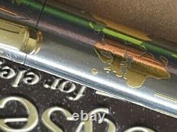 Elysee Dynamic Stainless Steel 24K Goldfilled World Map Rollerball Pen