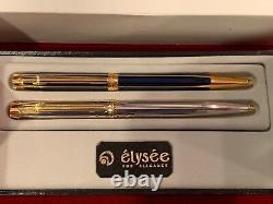 Elysee Parthenon Laque Classique Ballpoint Pen Gold Trim Lot Of 2