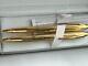 Franklin Covey Lexington Ballpoint Pencil Set Stainless Steel 24k Gold Plated