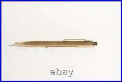 GOLDEN 1990s Design Ballpoint Pen LEONARDO 3 sided SERVICED w NEW REFILL IN