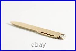 GOLDEN 1990s Design Ballpoint Pen LEONARDO 3 sided SERVICED w NEW REFILL IN