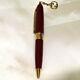 Gucci Interlocking Bordeaux Red/gold Twisted Ballpoint Pen(no Box) Charm Used