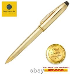 Genuine Cross Townsend Ballpoint Pen 10Kt Gold Filled New In Box 702TW