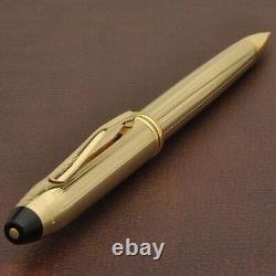 Genuine Cross Townsend Ballpoint Pen 10Kt Gold Filled New In Box 702TW