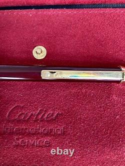 Genuine santos de Cartier Ballpoint Pen with case