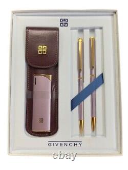 Givenchy Ballpoint Pen & Mechanical Pencil in Box Pink, Gold