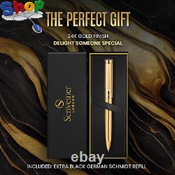 Gold Ballpoint Pen Stunning Luxury Pen with 24K Gold Finish, Schmid