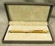Gold Plated Twist Ball Point Pen By Christian Dior With Box Tested And Writes