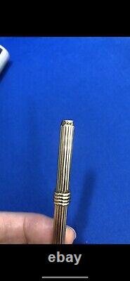 Gorgeous Swiss Made Christian Dior Sterling Silver. 925 Ballpoint Pen Gold Plate