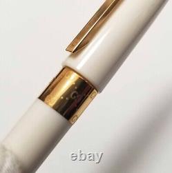 Gucci Ballpoint Pen Icon White Gold Charm GG Pen White Gold With Box