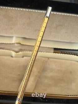 Gucci Pen Sphere Foil Gold Sherry Line Corpo Bas-Relief, Vintage Years 80