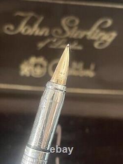 Jhon Sterling Pen Silver 925 Solid And Gold Fountain Pen Sphere Hummingbird