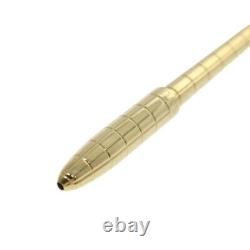 LOUIS VUITTON Ballpoint Pen Metal Gold Tone LV Auth 42141