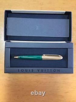LOUIS VUITTON Ballpoint pen Green x Gold with Box