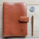 Louis Vuitton Gold Ballpoint Pen With Brown Notebook Cover Free Shipping
