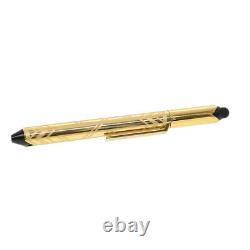 LOUIS VUITTON Styro Agenda Ballpoint Pen Metal Gold N75007 LV Auth 42776