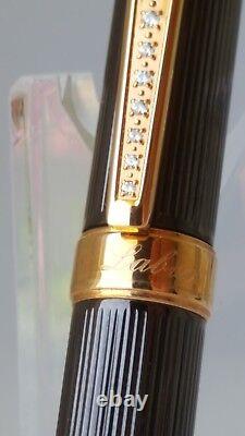 Laban Luxury Ballpoint pen with Swarovski crystals +two refills (black and blue)