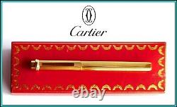 Les MUST de CARTIER Vendome Trinity Ballpoint Pen Gold Plated Ready to Use