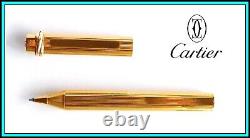 Les MUST de CARTIER Vendome Trinity Ballpoint Pen Gold Plated Ready to Use