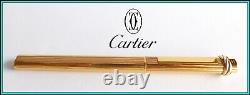 Les MUST de CARTIER Vendome Trinity Ballpoint Pen Gold Plated Ready to Use