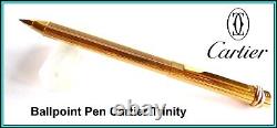 Les MUST de CARTIER Vendome Trinity Ballpoint Pen Gold Plated Ready to Use