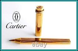 Les MUST de CARTIER Vendome Trinity Ballpoint Pen Gold Plated Ready to Use