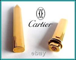 Les MUST de CARTIER Vendome Trinity Ballpoint Pen Gold Plated Ready to Use