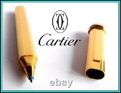 Les MUST de CARTIER Vendome Trinity Ballpoint Pen Gold Plated Ready to Use