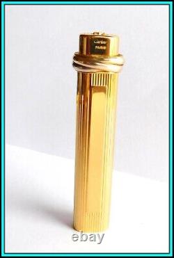 Les MUST de CARTIER Vendome Trinity Ballpoint Pen Gold Plated Ready to Use