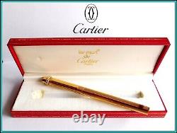 Les MUST de CARTIER Vendome Trinity Ballpoint Pen Gold Plated Ready to Use