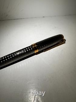 Levenger True Writer Silver Anniversary Fountain Pen Gunmetal Herringbone VINTAG