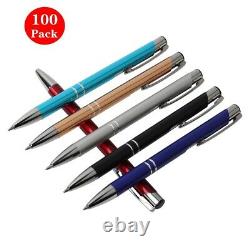 Lot Bulk 100pcs Metal Ballpoint Pens Ad Custom Personalized Gift Laser Engraved