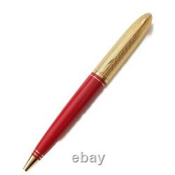 Louis Vuitton Ballpoint Pen Doc Red Lacquer Gold Plate WithCase&Papers Vintage