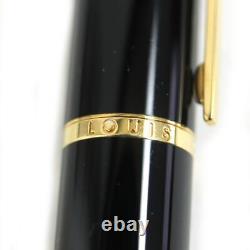 Louis Vuitton Dog Double Lacquer Ballpoint Pen Black Gold Made In France Written