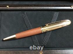 Louis Vuitton Gold Damier carving Ballpoint Pen N79054 withBox, Guarantee Very Rare