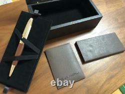 Louis Vuitton Gold Damier carving Ballpoint Pen N79054 withBox, Guarantee Very Rare