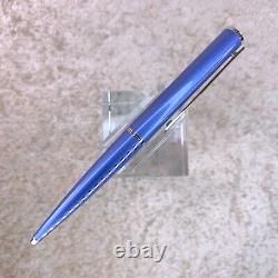 Louis Vuitton Jet Ligne Ballpoint Pen Blue Lacquer Palladium Finish