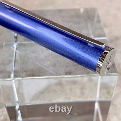 Louis Vuitton Jet Ligne Ballpoint Pen Blue Lacquer Palladium Finish