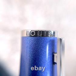 Louis Vuitton Jet Ligne Ballpoint Pen Blue Lacquer Palladium Finish