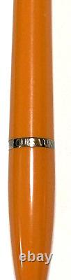 Louis Vuitton Orange/Gold Ballpoint Pen&Mechanical pencil wz/Box Vintage Rare