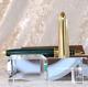 Louis Vuitton Rollerball Pen Doc Cuir Green Leather Gold Finished Withcase&papers