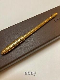 Louis Vuitton Stylo Agenda Ballpoint Pen Gold GM 11cm pre-owned withBox
