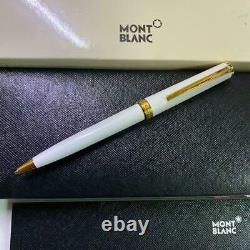 MONTBLANC PIX ballpoint pen 117659 white Gold Trim with box MM0285