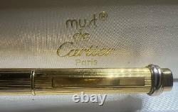 MUST DE CARTIER Vendome Trinity Gold Plated Ballpoint Pen With Case