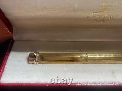 MUST DE CARTIER Vendome Trinity Gold Plated Ballpoint Pen With Case