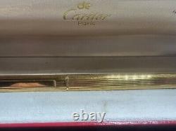 MUST DE CARTIER Vendome Trinity Gold Plated Ballpoint Pen With Case