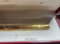 MUST DE CARTIER Vendome Trinity Gold Plated Ballpoint Pen With Case