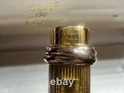 MUST DE CARTIER Vendome Trinity Gold Plated Ballpoint Pen With Case